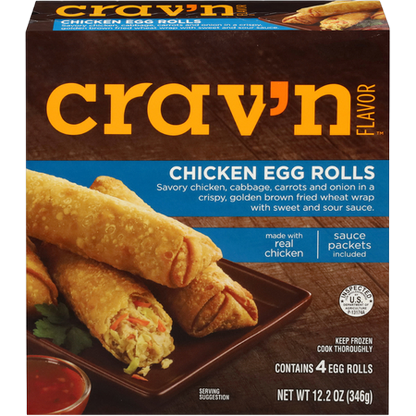 Save $1.00 off 2 on Crav'n Flavor EGG ROLLS, POT STICKERS or CRAB RANGOON - 5 - 12.2 oz