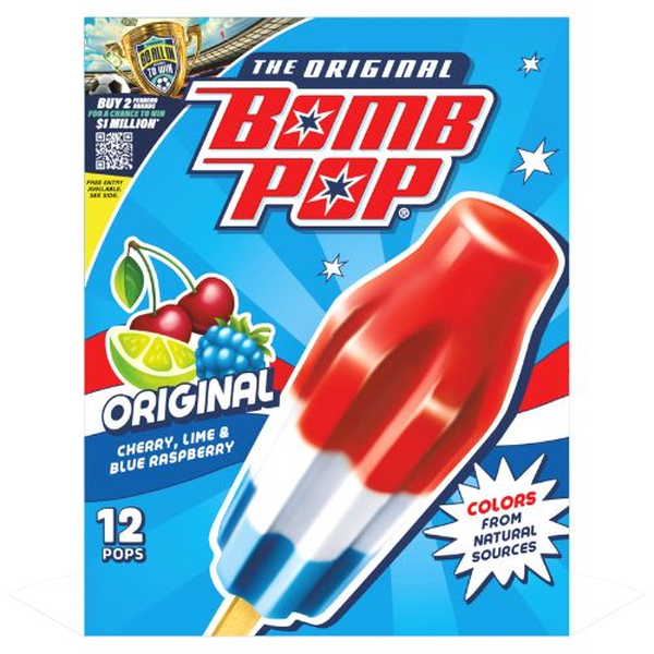 $.50 off 1 Bomb Pop 12-pk or Goal Pop 6pk