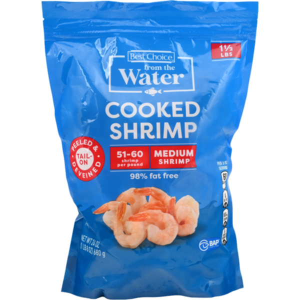 Save $1.25 on Best Choice COOKED SHRIMP – 24 oz