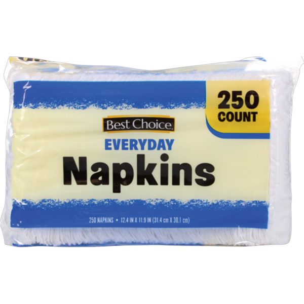 Save $0.50 offBest Choice WHITE NAPKINS – 250 CT