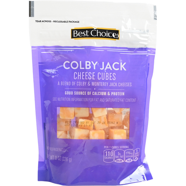 Save $1.00 off 2 Best Choice COLBY JACK or CHEDDAR CHEESE CUBES - 8 oz