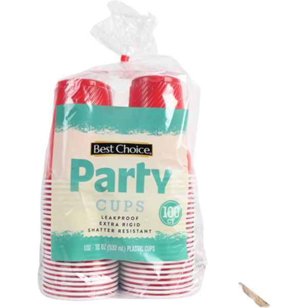 Save $1.00 off Best Choice PARTY CUPS 18 OZ – 100 CT