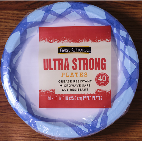 Save $1.00 off Best Choice ULTRA STRONG PLATES – 10.25IN – 40 CT
