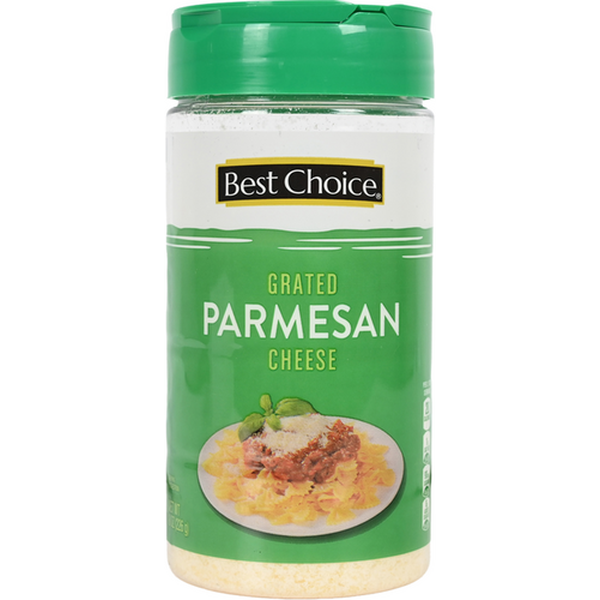 Save $0.50 on Best Choice GRATED PARMESAN or ASIAGO CHEESE – 8 OZ