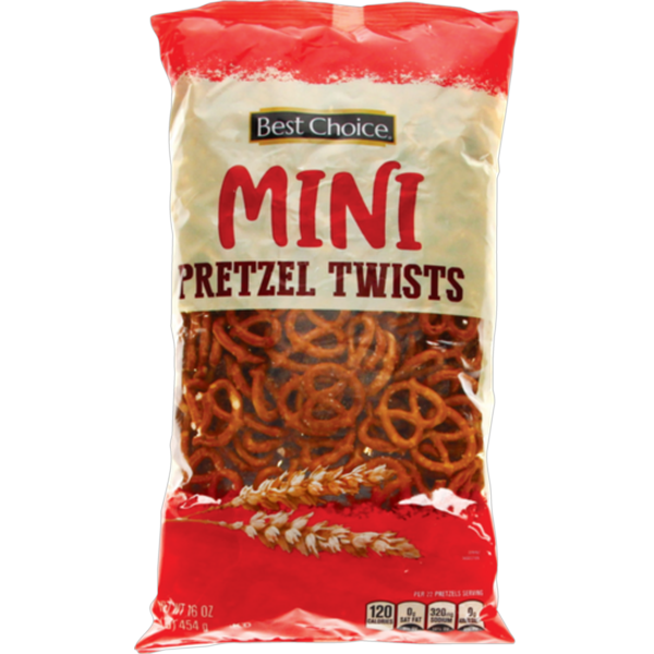 Save $1.00 off 2 on Best Choice PRETZEL SNACKS – Various Styles – 16 OZ