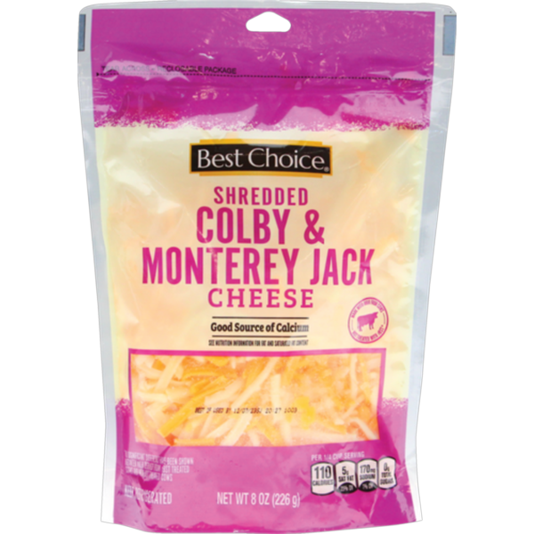 Save $1.00 off 2 on Best Choice SHRED, CHUNK or BAR CHEESES - Various Flavors - 6 - 8 oz